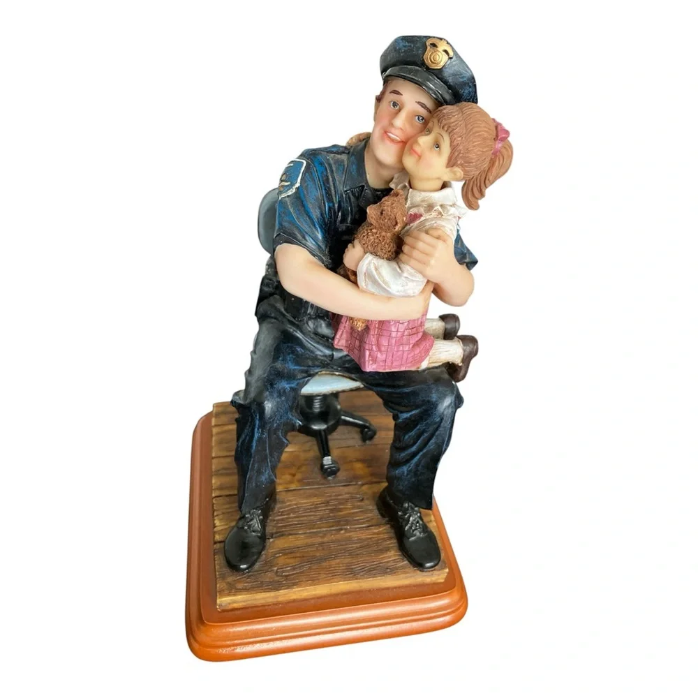 Vtg Vanmark Blue Hats of Bravery Series Daddy’s Little Girl 1999 Police - Picture 1 of 7